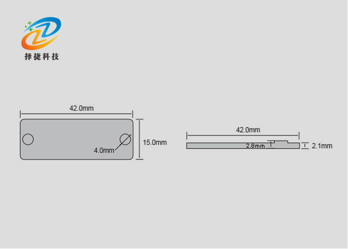 耐高溫280度抗金屬標(biāo)簽ZJ4215剖析展示圖