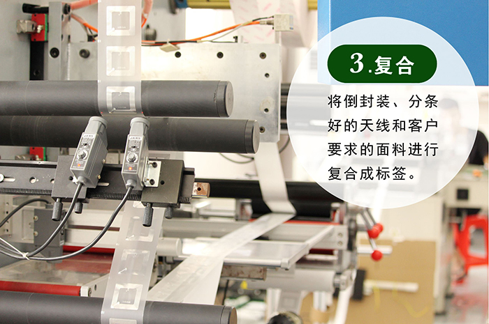 超高頻空白PET標(biāo)簽 AZ9627 34*48mm生產(chǎn)工藝之復(fù)合